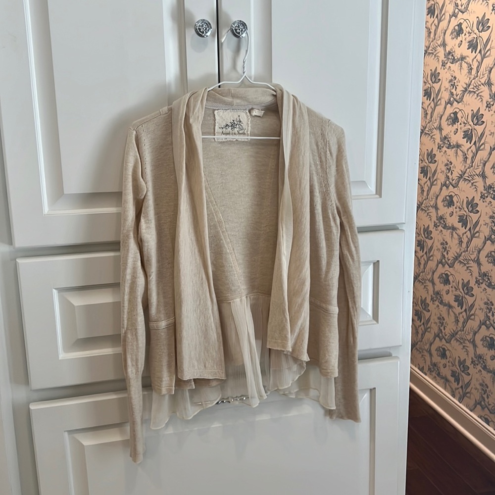 ANGEL OF THE NORTH CREAM CARDIGAN- ANTHROPOLOGIE